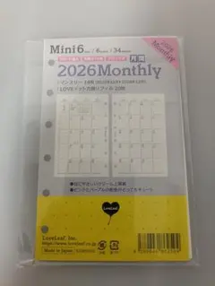 러브리프 2026 미니 6홀 먼슬리 리필