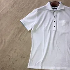★MICHEL KLEIN ミッシェルクラン 半袖ポロシャツ 51(XL) 白のサムネイル