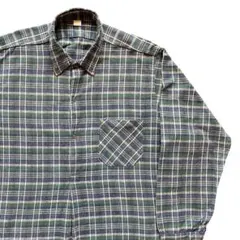 60s EURO ユーロ VINTAGE グランパシャツ ネルシャツ 長袖シャツ