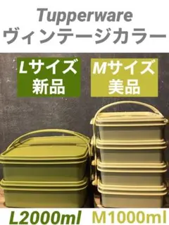 タッパーウエア　TUPPER WARE 2個セット 大きいサイズ♪ タッパーウェア 角型(小) 深型2個+浅型2個 合計4個セット - メルカリ