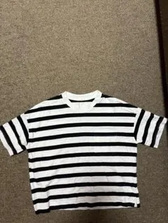 最終値下げ　美品　ジーユー　白黒ストライプ Mサイズ Tシャツ