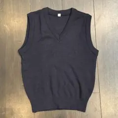 イオン トップバリュ フォーマル ネイビー Vネックニットベスト 130cm