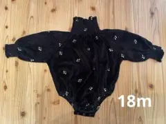 Bebe Organic / 刺繍ベロアロンパース 18M