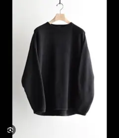 25AW サイズ1 COMOLI シルクフリース クルーネック ブラックのサムネイル