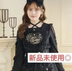 LIZLISA フリルハートリボンスリーブトップス ブラックのサムネイル