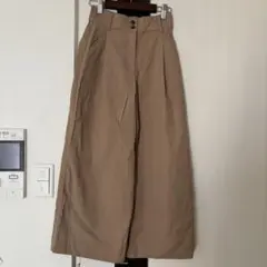 PLST ベージュ　ワイドパンツ