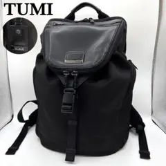 【美品】トゥミ リュック アルファブラボー ウィロー レザー×ナイロン ブラック