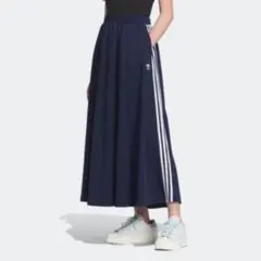 adidas ロングスカート　フレア　トレフォイル　y2k ストリート