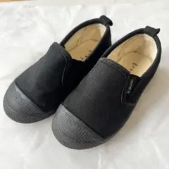 ブランシェス 靴 スリッポン 15cm 黒