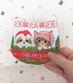 ☆Xmas☆⑥ファスナーポーチ,猫型