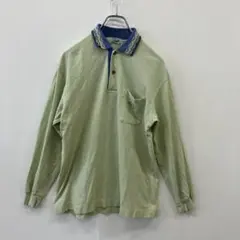 【a1878】クロコダイル 2枚セット売り 長袖ポロシャツ 旅行 ゴルフ Mのサムネイル