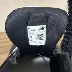 new balance ブラック スニーカー マジックテープ　 19cm