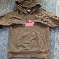PUMA フード付きブラウンパーカー