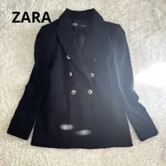 超美品　ZARA ダブルブレストブレザー ジャケット 金ボタン 黒 Sサイズ