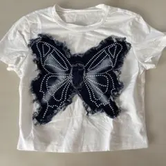 SHEIN Dazy デニムバタフライモチーフ Tシャツのサムネイル