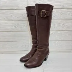 【美品】卑弥呼 ニーハイブーツ ロングブーツ ブラウン レザー 23cm