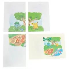 ポケモン 絵入りはがき 3枚+封筒まとめ売り ピカチュウ ヒトカゲ フシギダネ