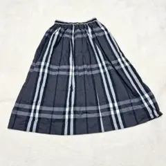 yt368 良品✨エニィファム ミモレ丈チェック柄スカート フレア ウエストゴムのサムネイル