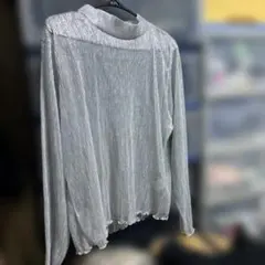 シアートップス グレー系ラメ