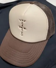 トラヴィススコット　OTTO トラッカーメッシュキャップ ベージュ/ブラウン