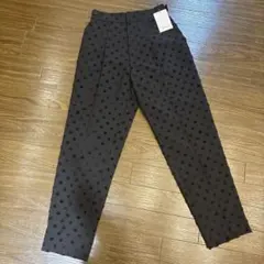 【新品タグ付き】OHGA オーガ ドットジャガードパンツ サイズS ブラック