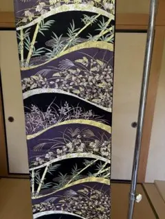 正絹 黒地金銀刺繍袋帯 良品のサムネイル