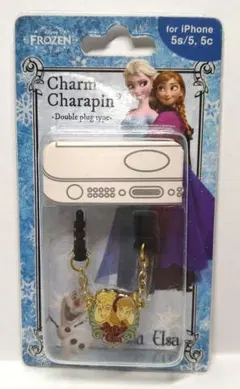 アナと雪の女王 チャームキャラピン ダブルプラグタイプ　イヤホンジャック