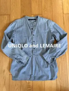 UNIQLO　ユニクロ　LEMAIRE　ルメール　ノーカラー　プルオーバーシャツ