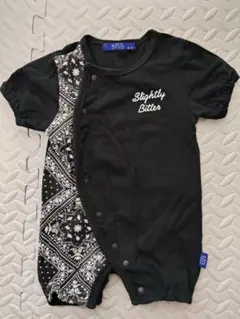 【アズール】ペイズリー柄ロンパース　半袖　60〜70