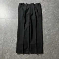 90s ヴィンテージ ワイドスラックス 2タック アジャスター ブラック 82