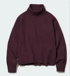UNIQLO タートルネック　3D スフレヤーン　ニット　スムース