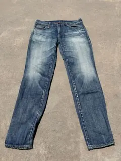 R13 ストレートデニム バイク デニムパンツ USA製 ジーンズ インディゴのサムネイル