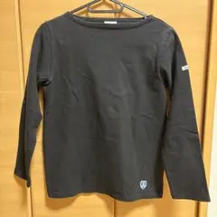 オーシバル 黒 厚手カットソー Tシャツ 長袖 7分袖 ボートネック