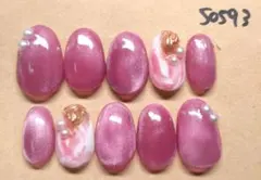 ネイルチップ　S0593　ショートオーバル