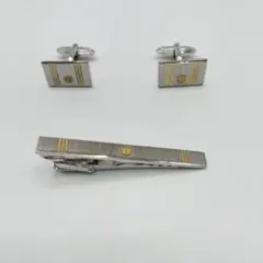 dunhill ダンヒル ネクタイピン カフス セット シルバー ゴールド