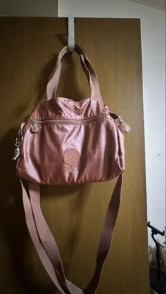 ピンク ショルダーバッグ 合成皮革