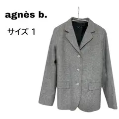 agnes b. テーラードジャケット グレー ミニマルデザイン アニエスベー