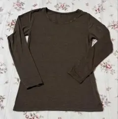 即発送 UNIQLO ユニクロ ヒートテック ネックTシャツ アンダウェア 茶
