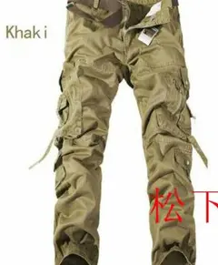 メンズ 作業ズボン 作業服 カーゴパンツ ワークパンツ 多機能 ロングパンツ|