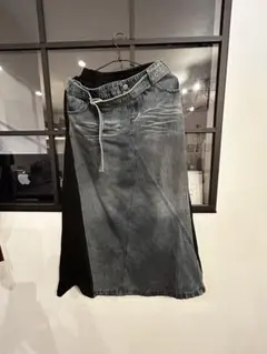 lumier｜デニムアシンメトリーロングスカート