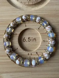 No6手作り天然石ブレスレット 6.5in