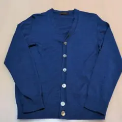 Rhascento 青 カーディガン Vネック 6ボタン