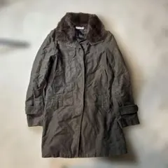 URBAN RESEARCH ファー付きダークグレー モッズコート