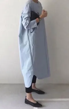 yonfa　ヨンファ　シャツワンピース　2WAY ブルー