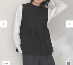 ピノキオ様　VERY×UNFILOコラボ 2WAY ペプラムジレ 新品 M 黒