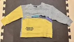 クレードスコープ　トレーナー　80センチ　電車　黄色　イエロー