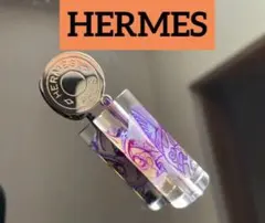 HERMES 紫色装飾 イヤリングのサムネイル