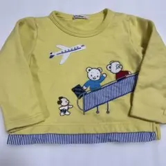 ファミリア　現行品100 familiar 長袖トレーナー イエロー