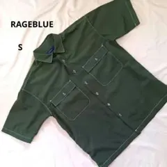 RAGEBLUEレイジブルー ボックスシルエット 半袖シャツ Sカーキのサムネイル