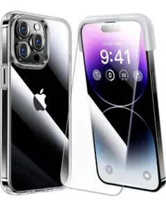 iPhone 14 pro max 用 ガラスフィルム2枚付き ケース クリア